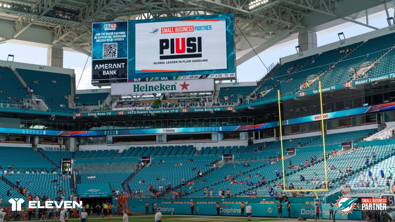 PIUSI USA Miami Dolphins partnership during the NFL season 2025_4