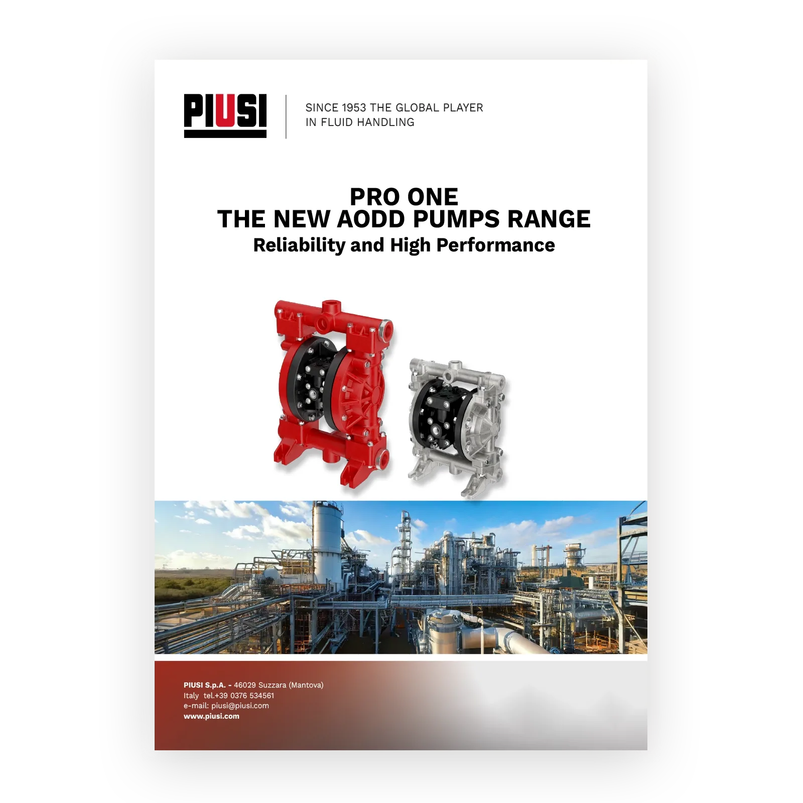 New range PRO ONE PUMPS DE