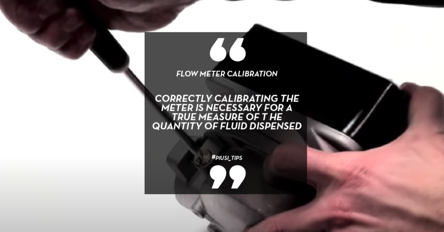 Flow meter calibration piusi