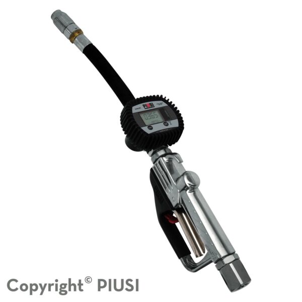B Blesiya LCD Digital Flow Meter for Fuel Diesel Nozzle Automatic Diesel Fuel Nozzle with Built-in Flow Meter Red 